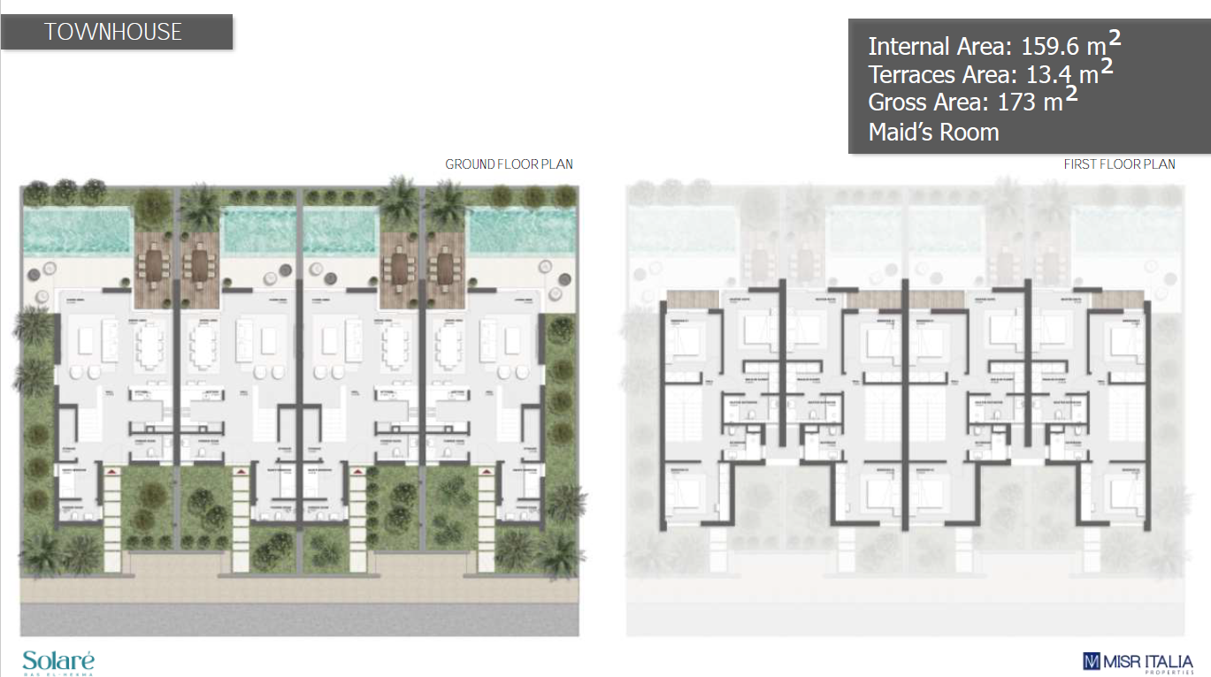 Floor plan for townhouse at Solare