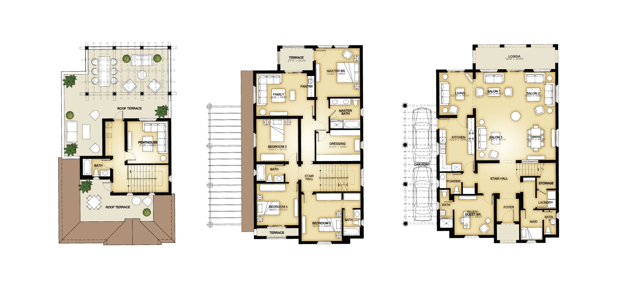 Floor plan for villa at Mivida