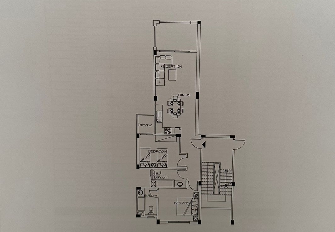 Floor plan for chalet at Telal Sokhna