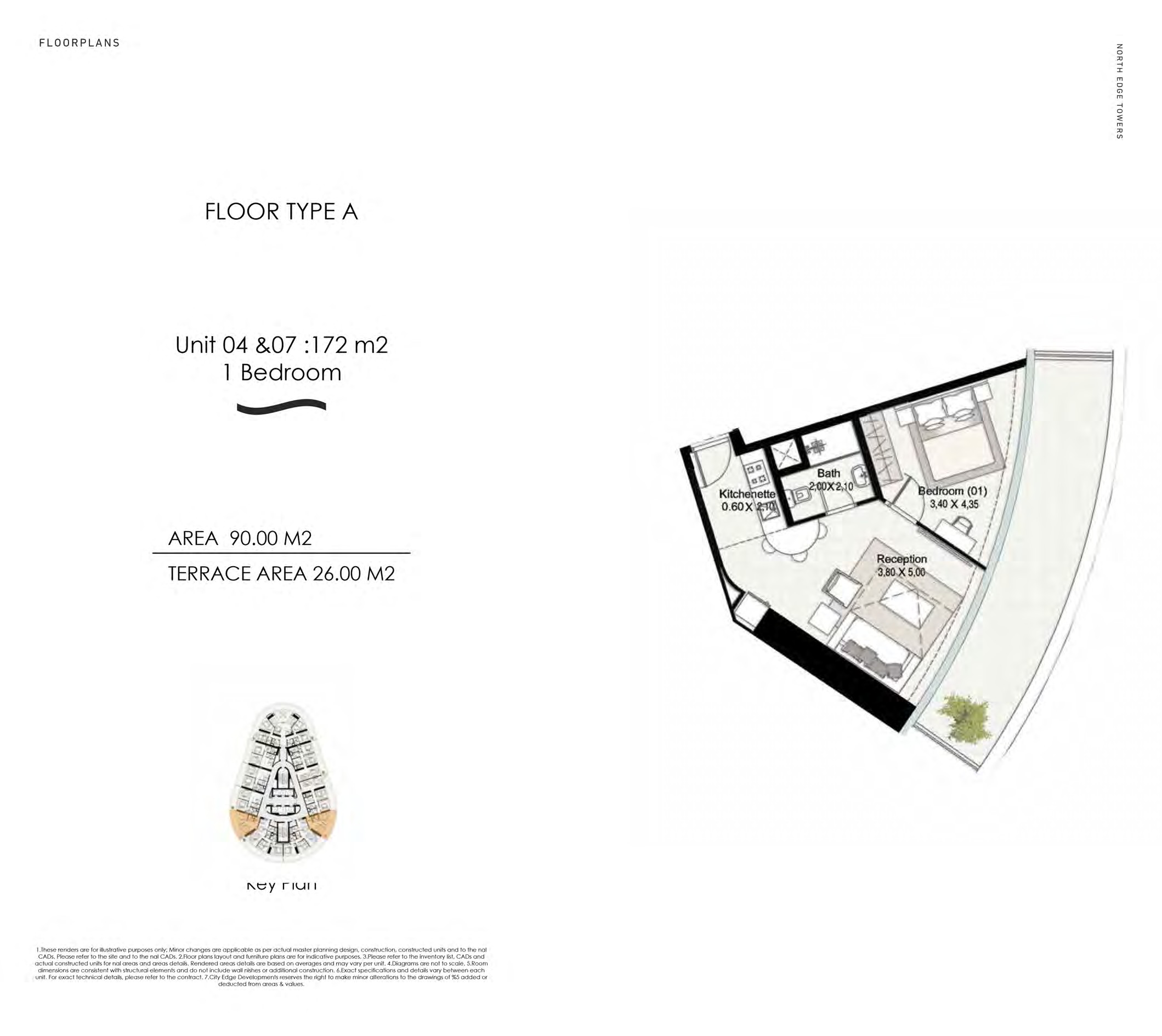 Floor plan for apartment at North Edge New Alamein