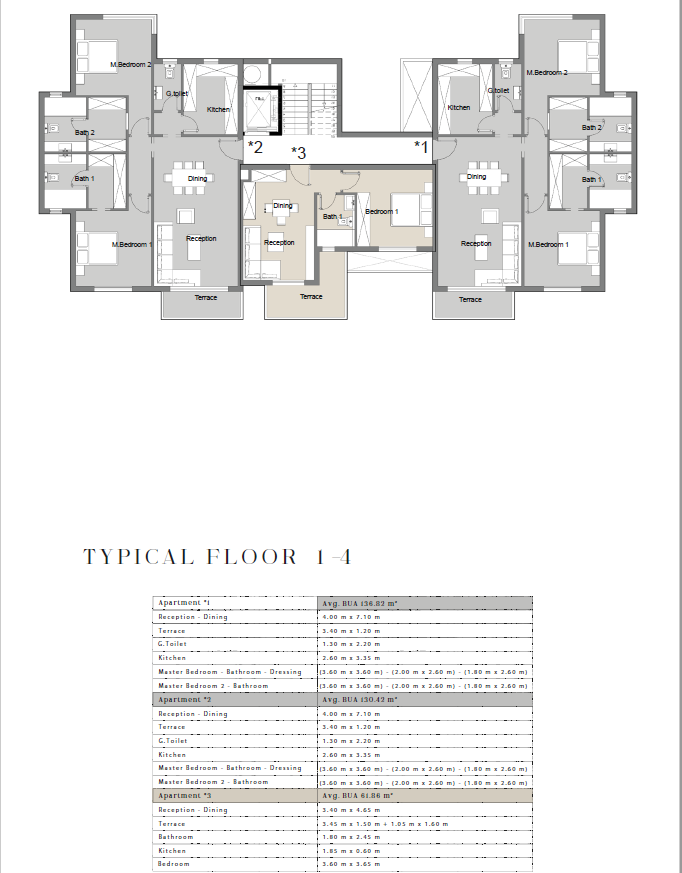 Floor plan for apartment at Badya
