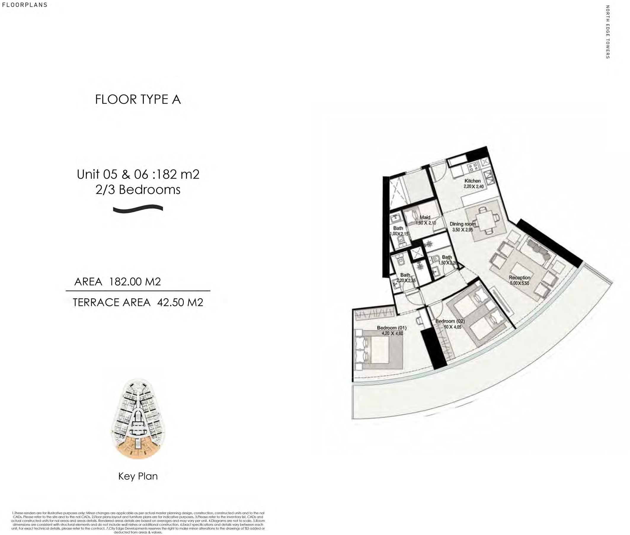 Floor plan for apartment at North Edge New Alamein