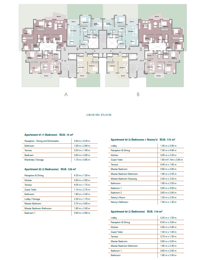 Floor plan for apartment at Palm Hills New Cairo