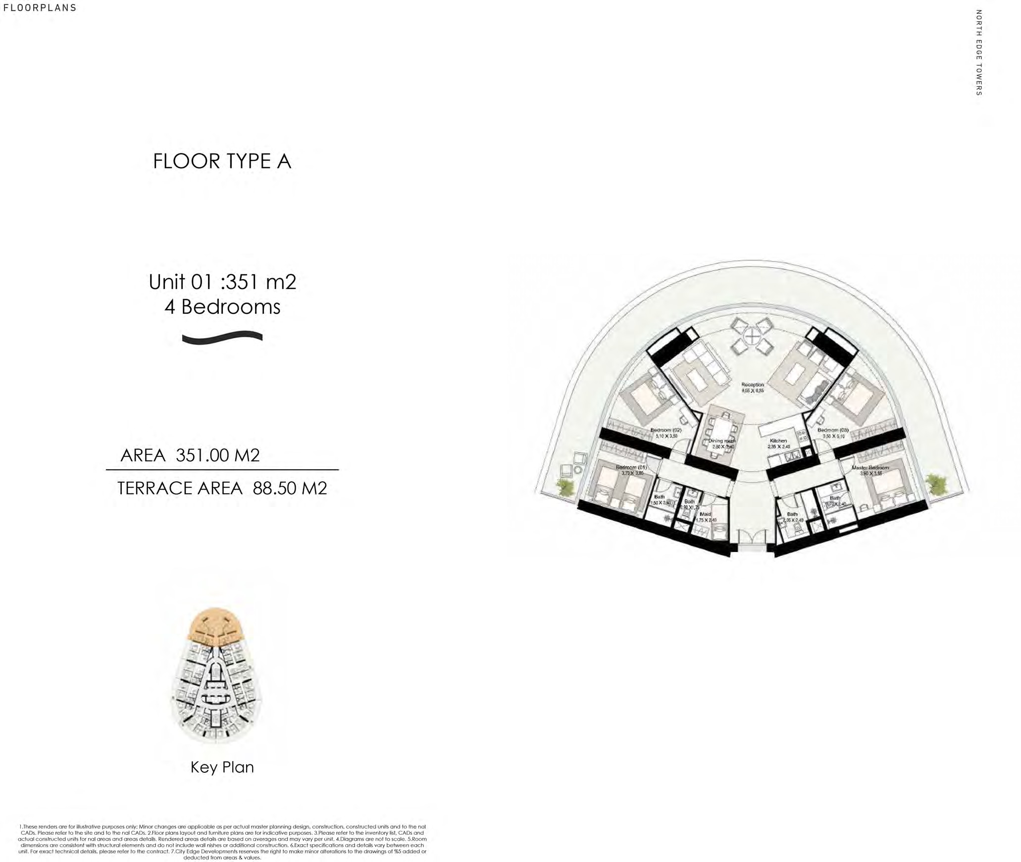 Floor plan for apartment at North Edge New Alamein