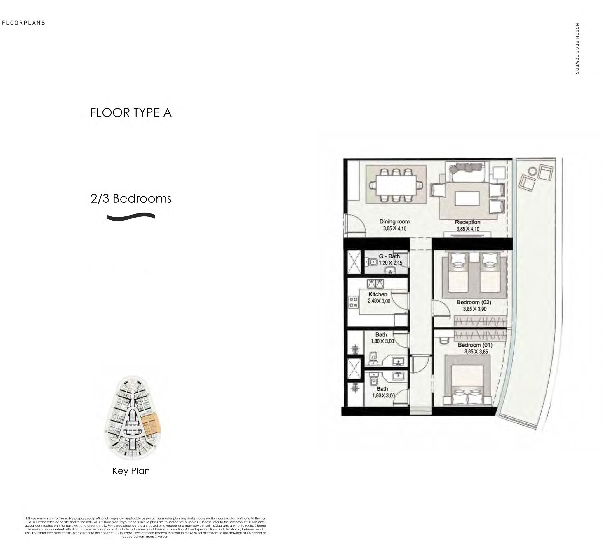 Floor plan for apartment at North Edge New Alamein