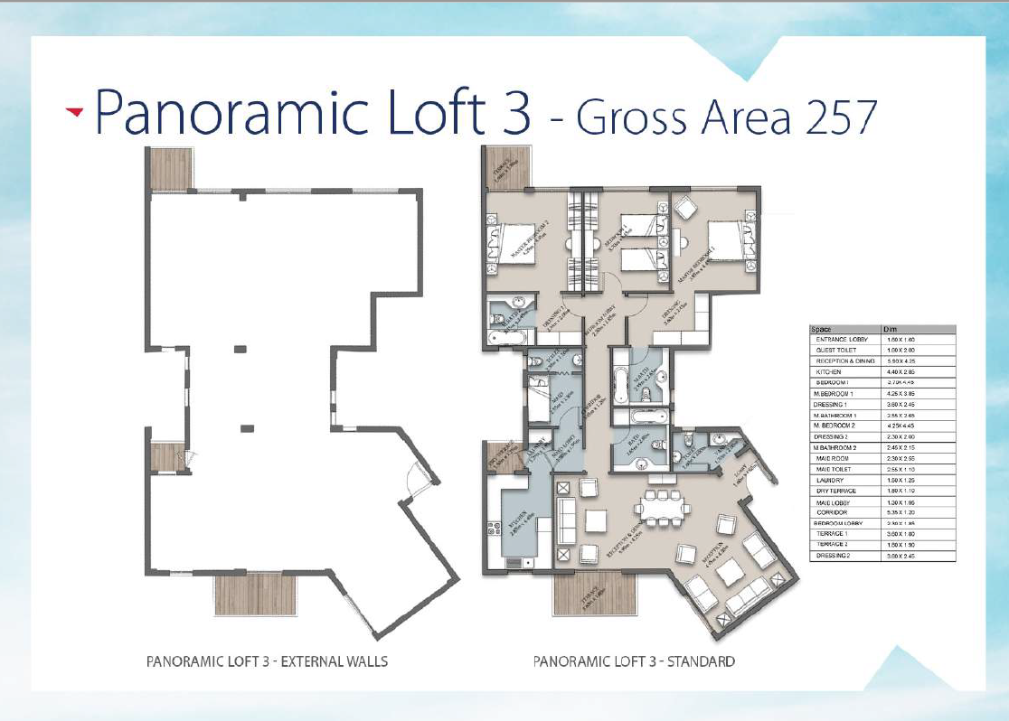 Floor plan for apartment at The Loft