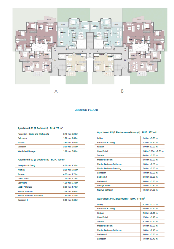 Floor plan for apartment at Palm Hills New Cairo
