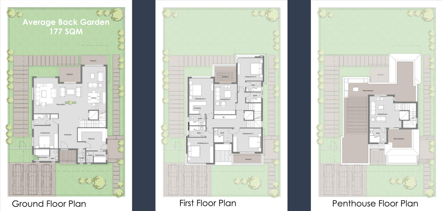Floor plan for villa at Badya