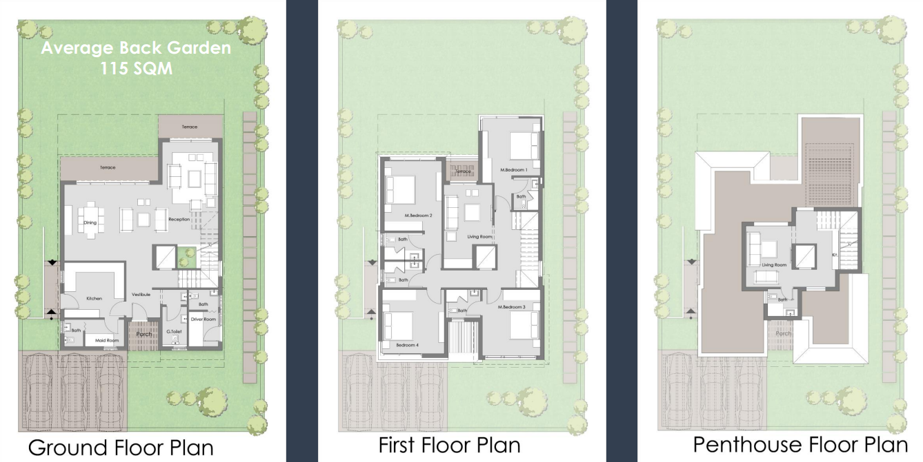 Floor plan for villa at Badya