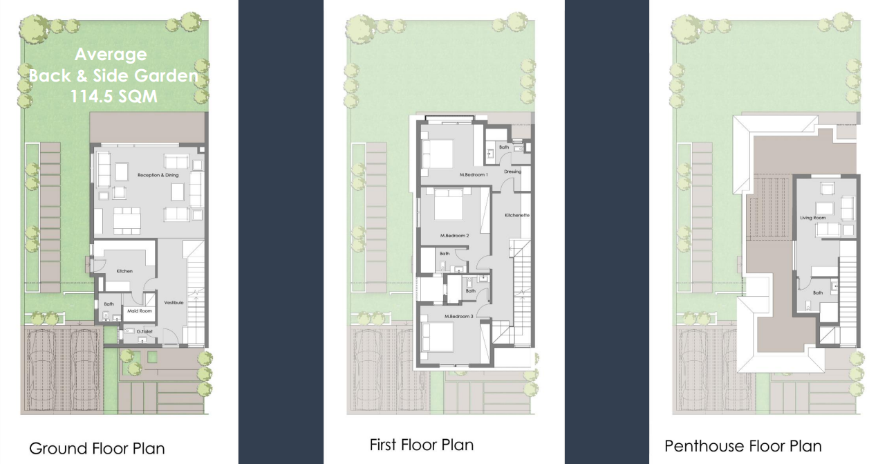 Floor plan for villa at Badya