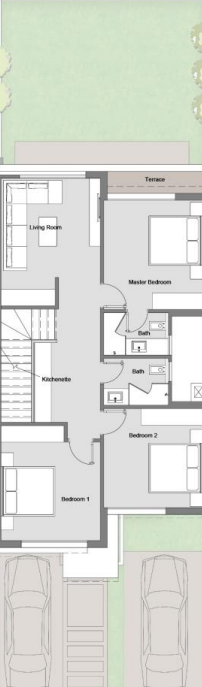 Floor plan for townhouse at Badya