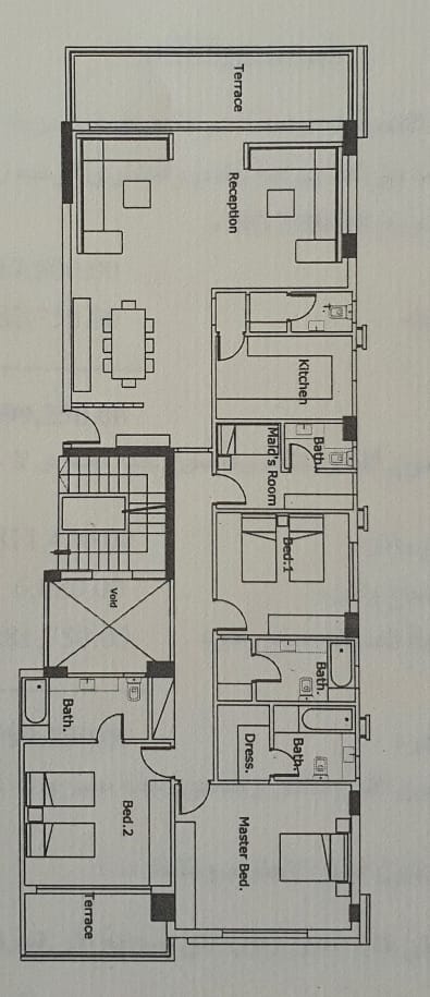 Floor plan for apartment at Lake View Residence