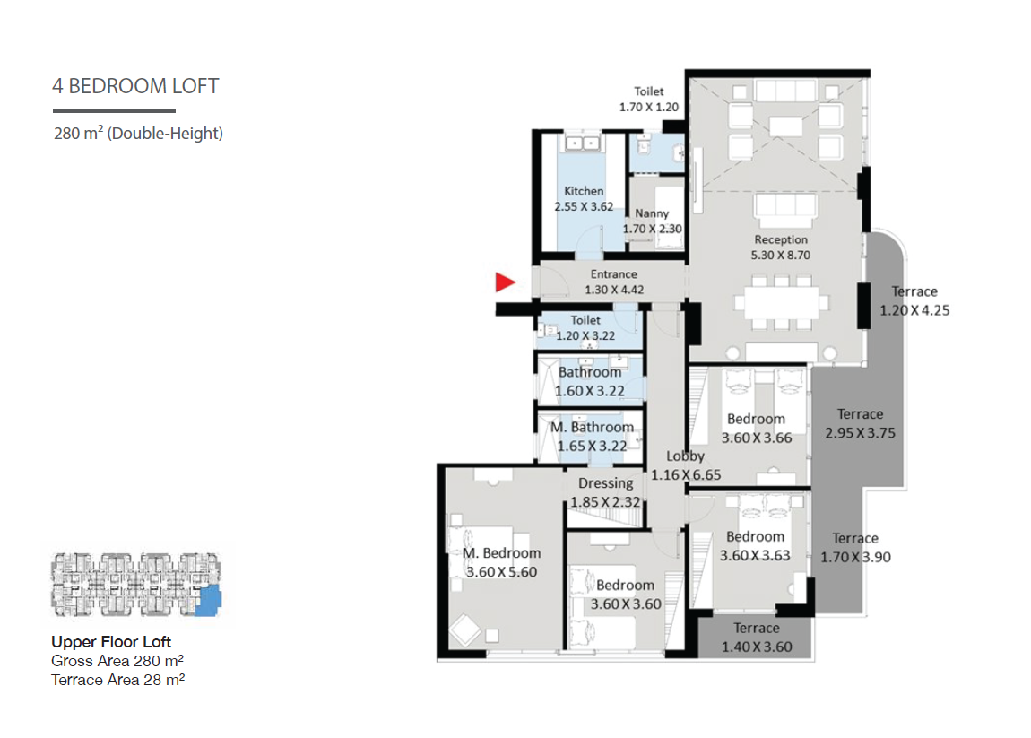 Floor plan for apartment at The Curve