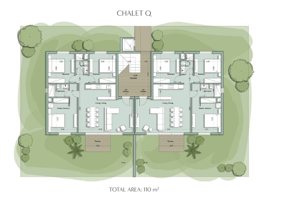 Floor plan for chalet at Il Monte Galala