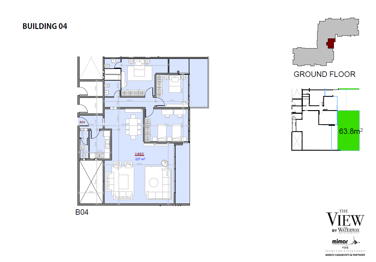 Floor plan for apartment at The View Waterway