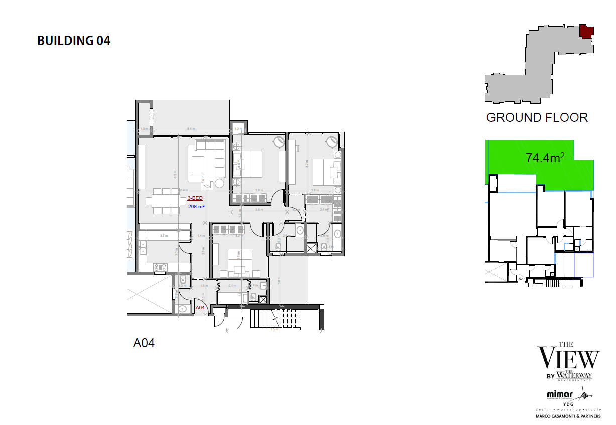 Floor plan for apartment at The View Waterway