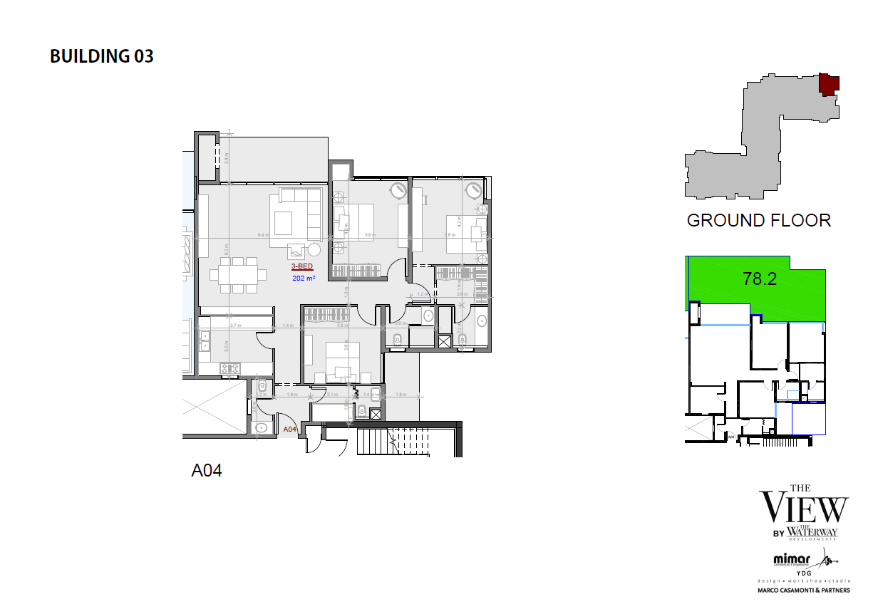 Floor plan for apartment at The View Waterway