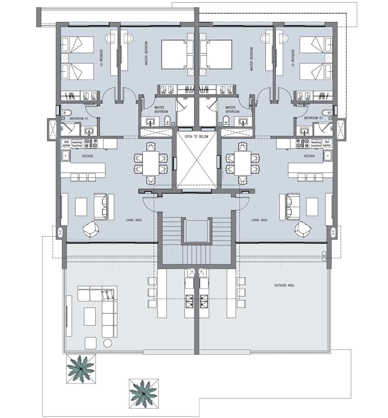 Floor plan for penthouse at Katameya Coast