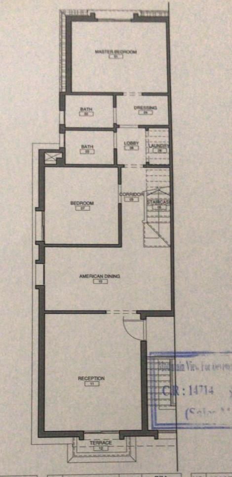 Floor plan for penthouse at Mountain View Chillout Park