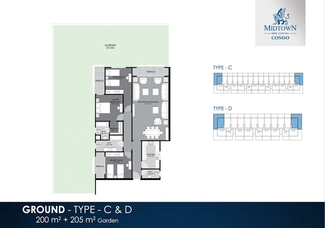 Floor plan for apartment at Midtown condo