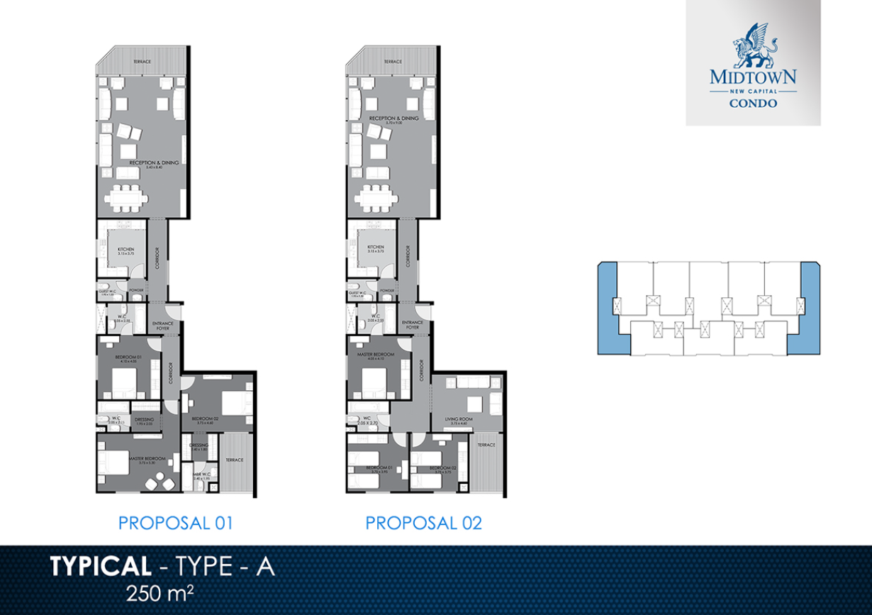 Floor plan for apartment at Midtown condo