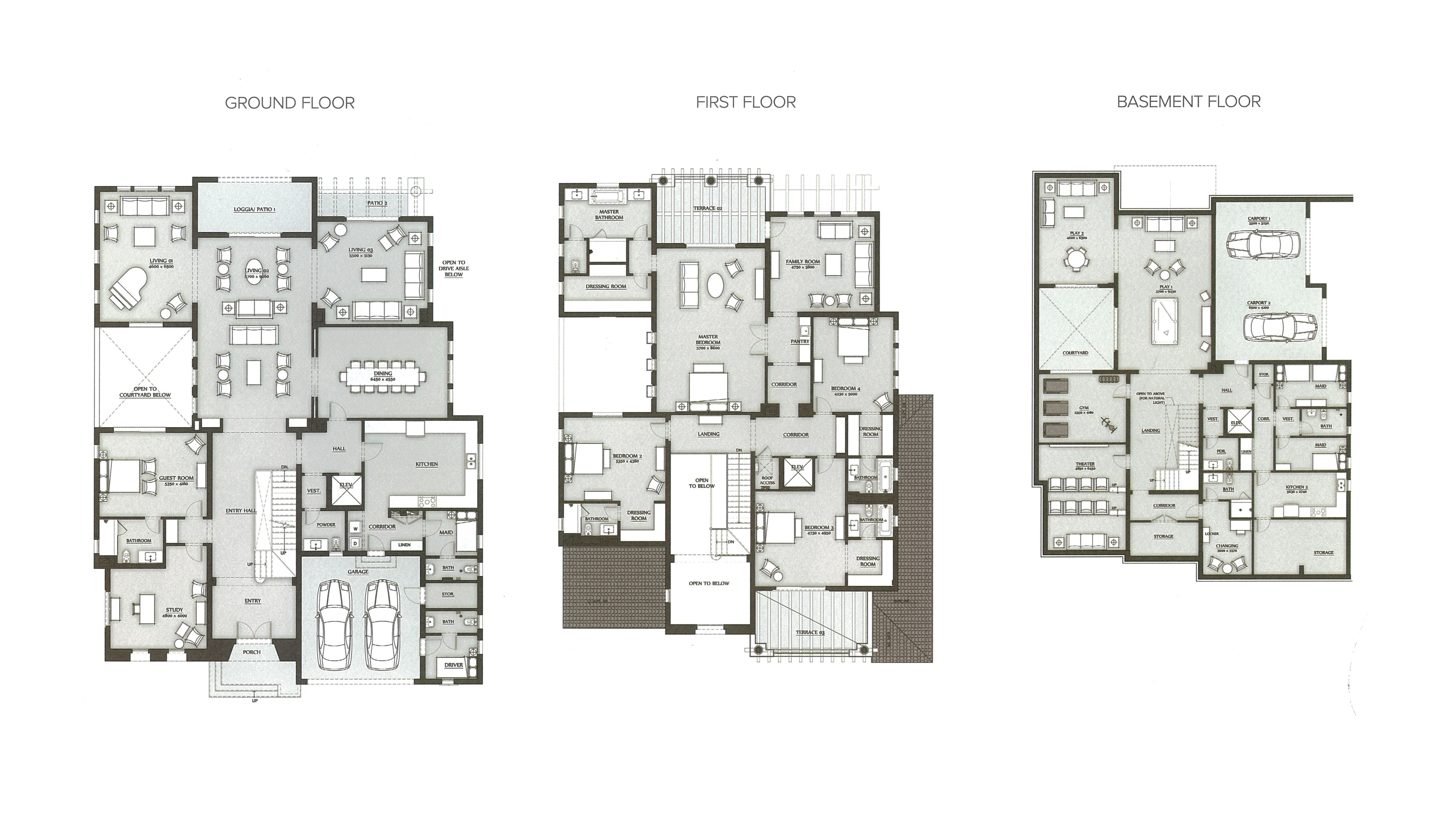 Floor plan for villa at Mivida