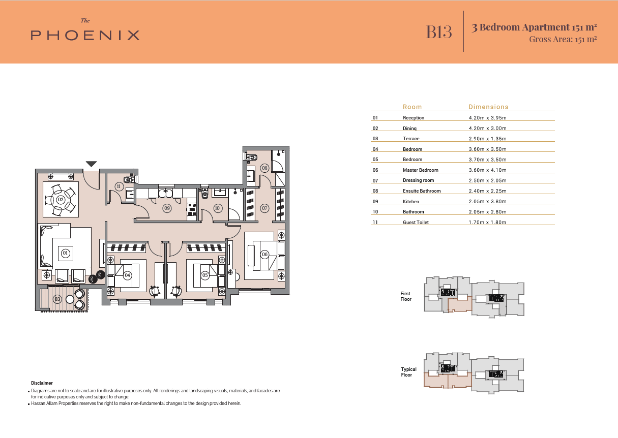Floor plan for apartment at Swanlake Residences