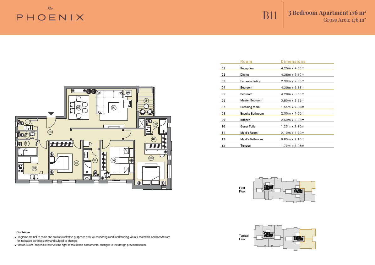 Floor plan for apartment at Swanlake Residences