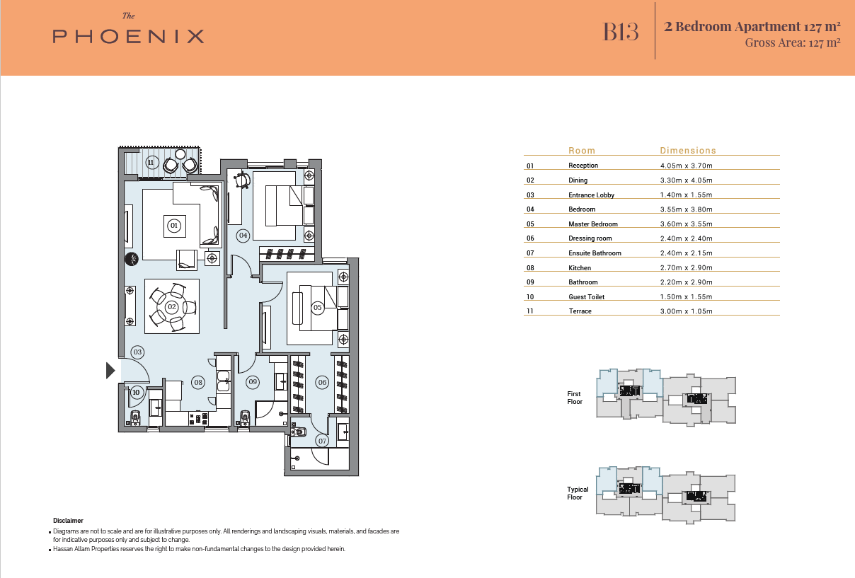 Floor plan for apartment at Swanlake Residences