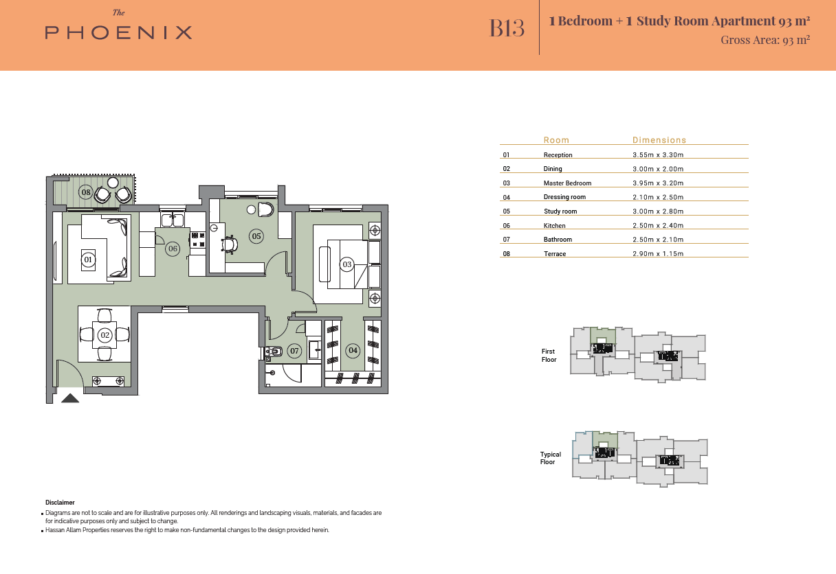Floor plan for apartment at Swanlake Residences