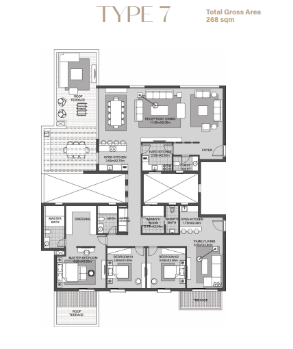 Floor plan for apartment at SODIC East