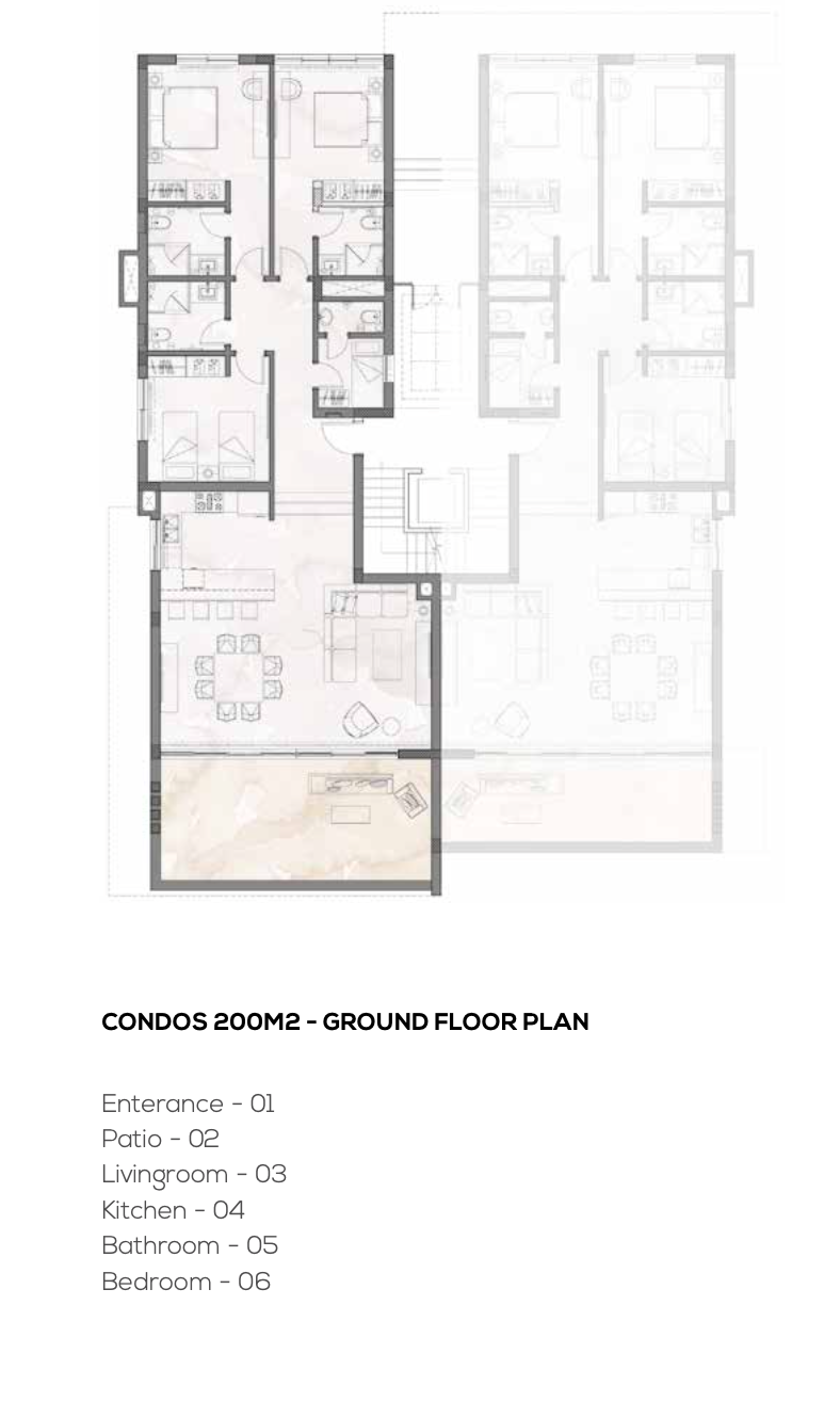 Floor plan for chalet at Katameya Coast