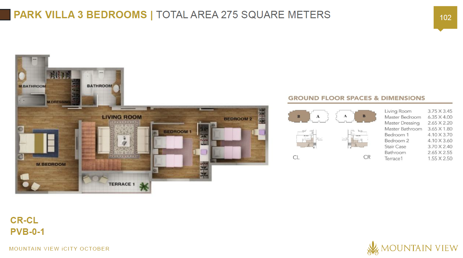 Floor plan for duplex at Mountain View iCity October