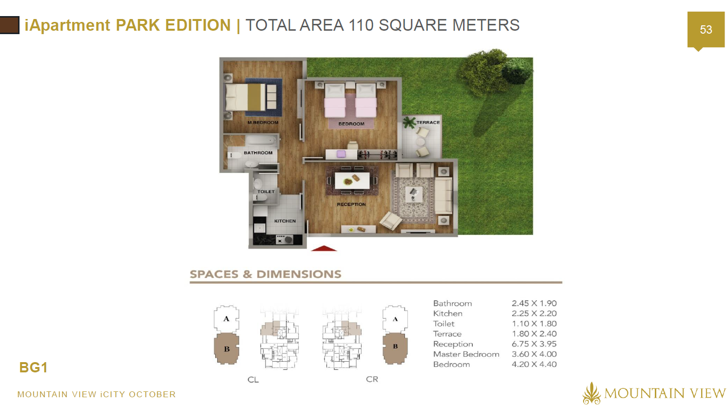 Floor plan for apartment at Mountain View iCity October
