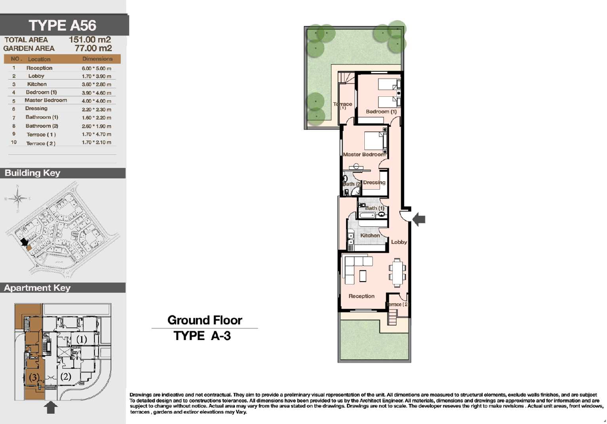 Floor plan for apartment at Diar II