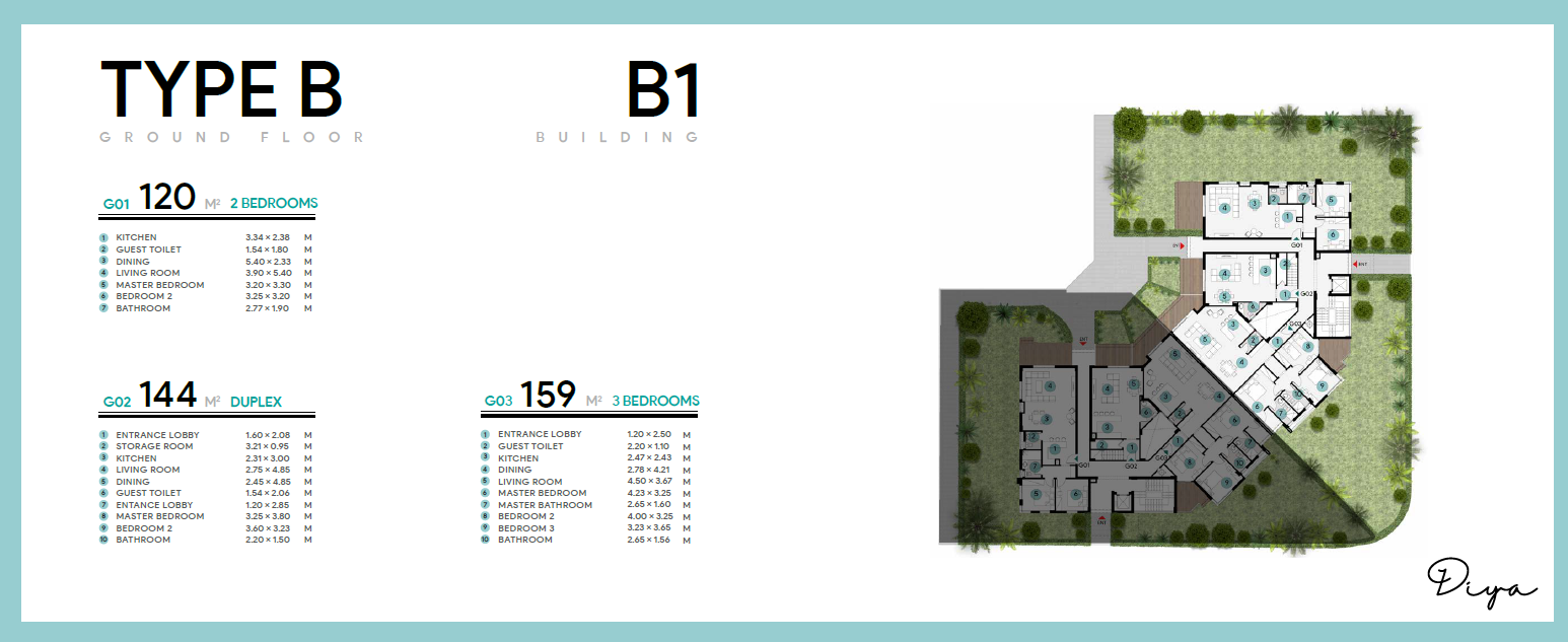 Floor plan for duplex at Azha North Coast