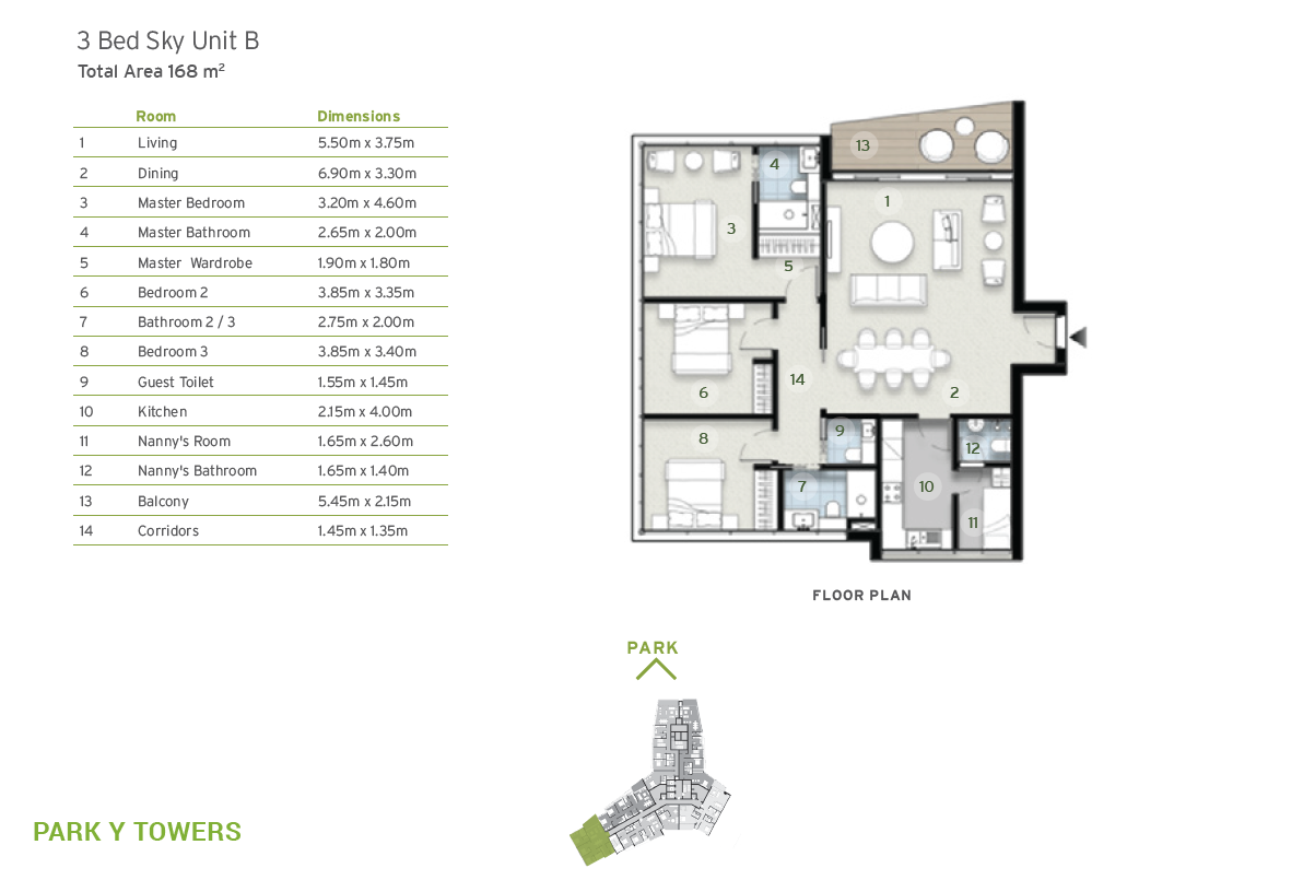 Floor plan for apartment at ZED