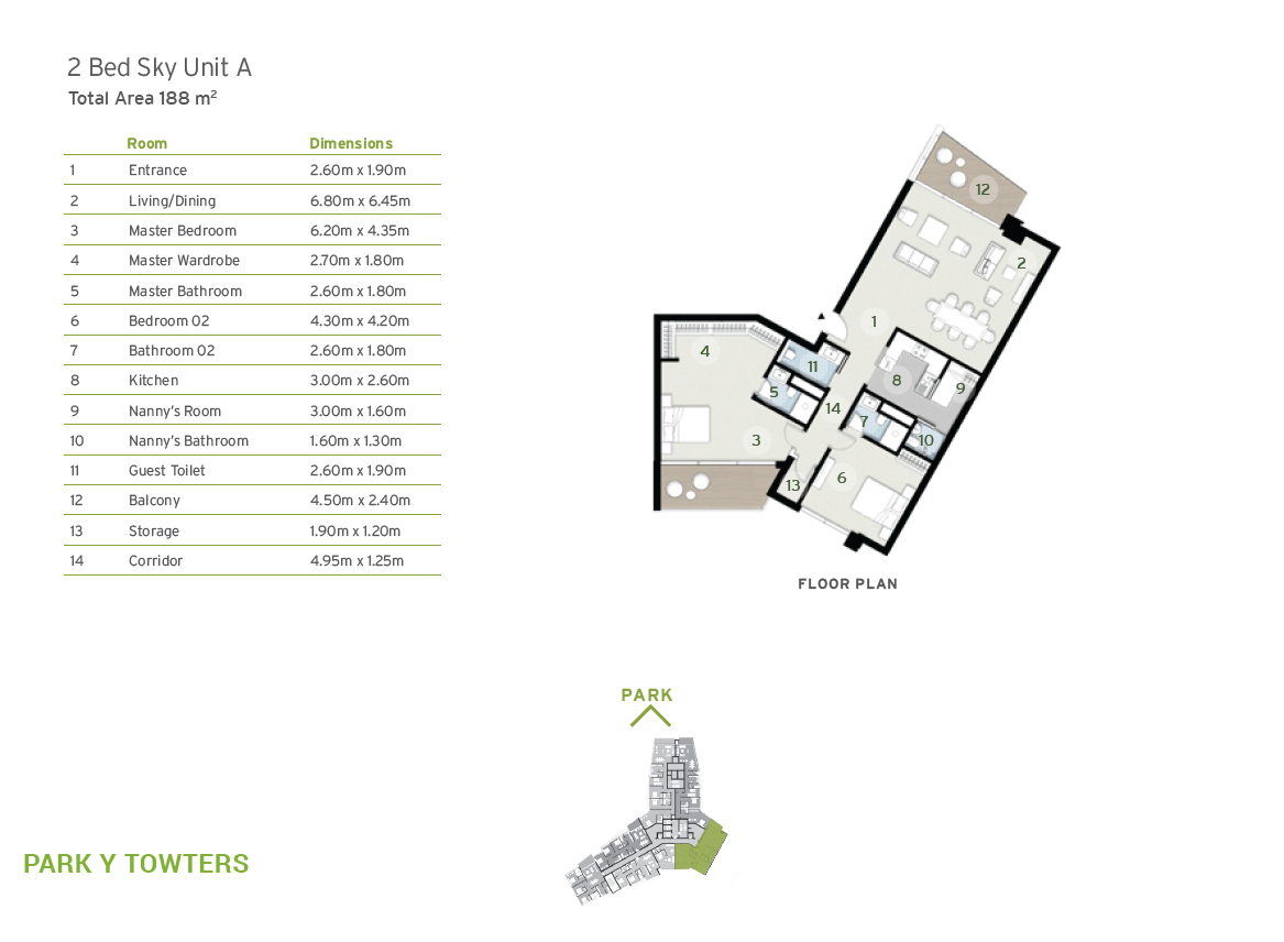 Floor plan for apartment at ZED