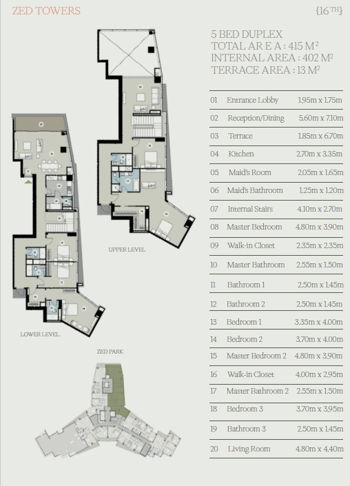 Floor plan for duplex at ZED