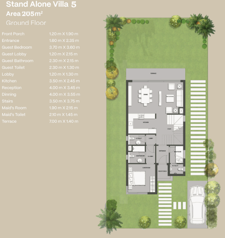 Floor plan for villa at Seazen