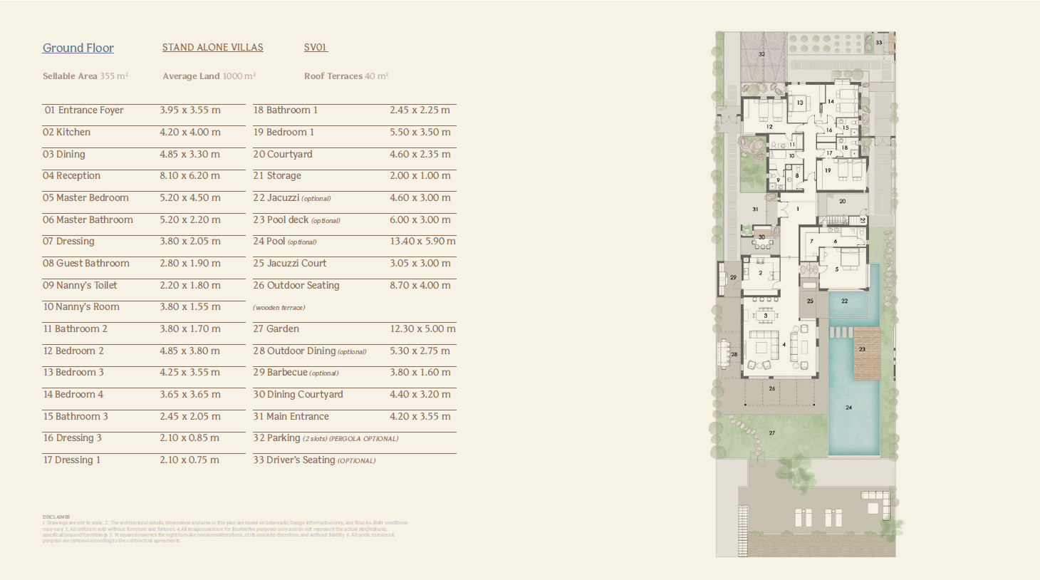 Floor plan for villa at El Masyaf