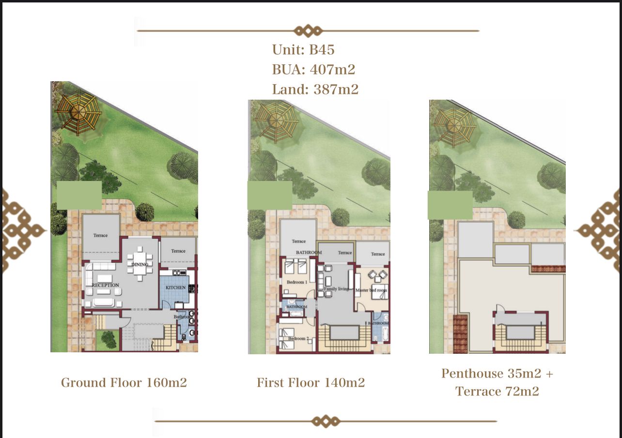 Floor plan for townhouse at La Nuova Vista