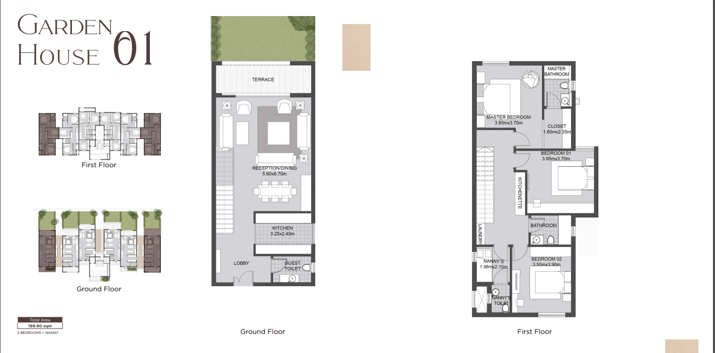 Floor plan for duplex at Karmell New Zayed