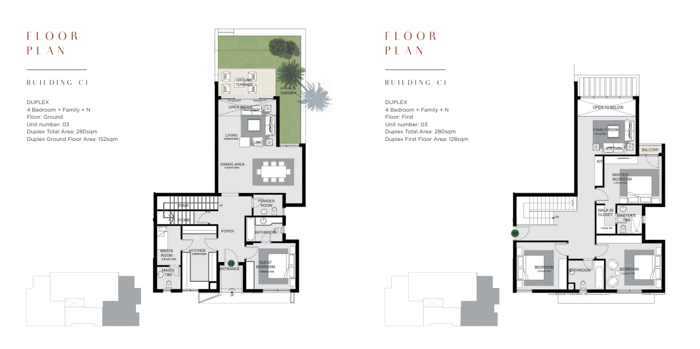 Floor plan for duplex at The Estates Residence