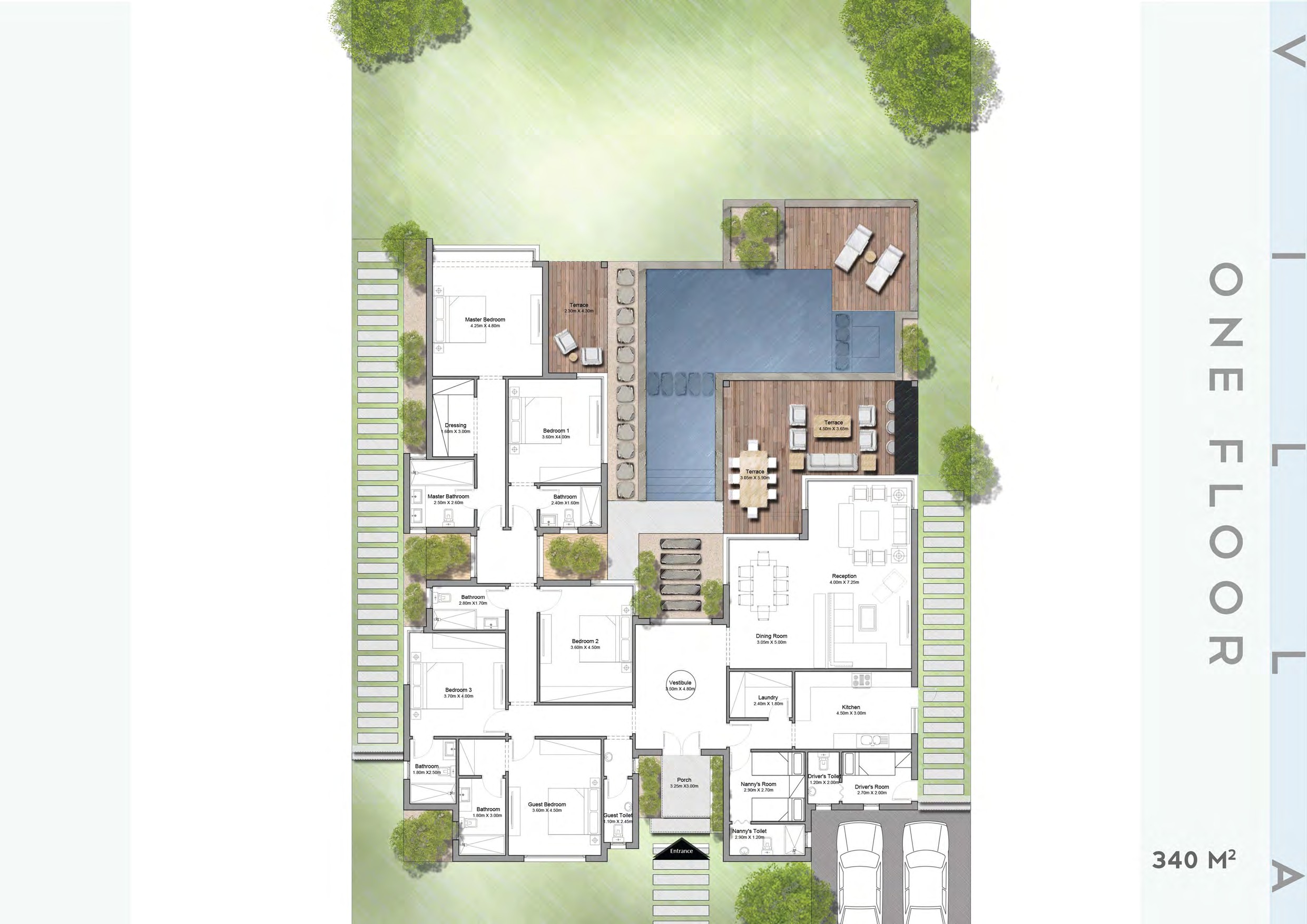 Floor plan for villa at Zoya Ghazala Bay