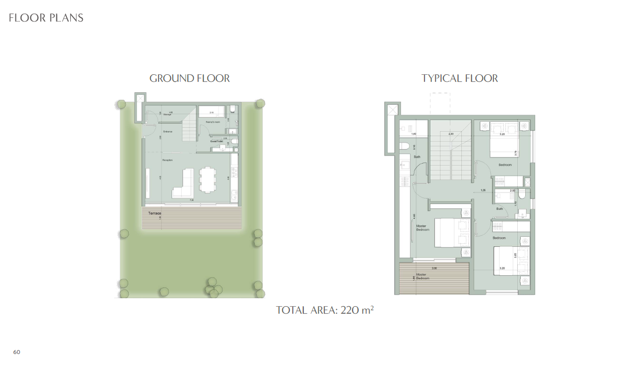 Floor plan for villa at Il Monte Galala