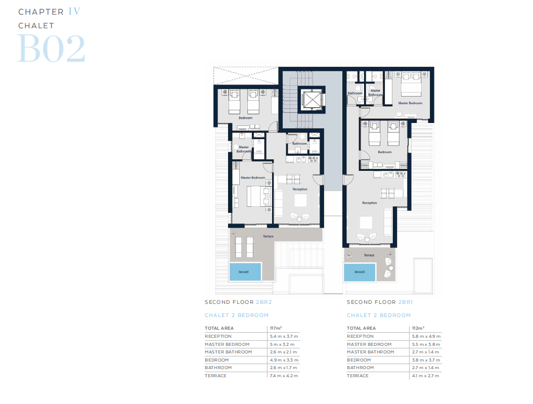 Floor plan for chalet at Il Monte Galala