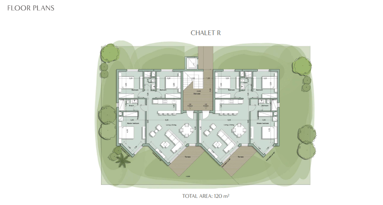 Floor plan for chalet at Il Monte Galala