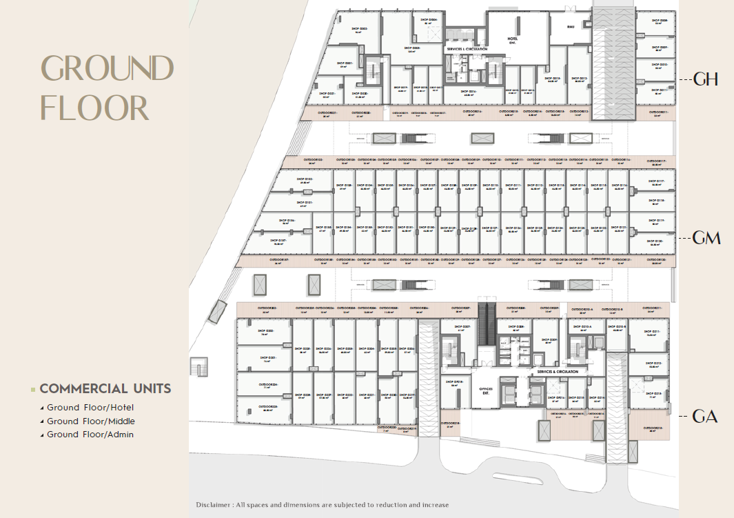 Floor plan for  at Double Two Towers
