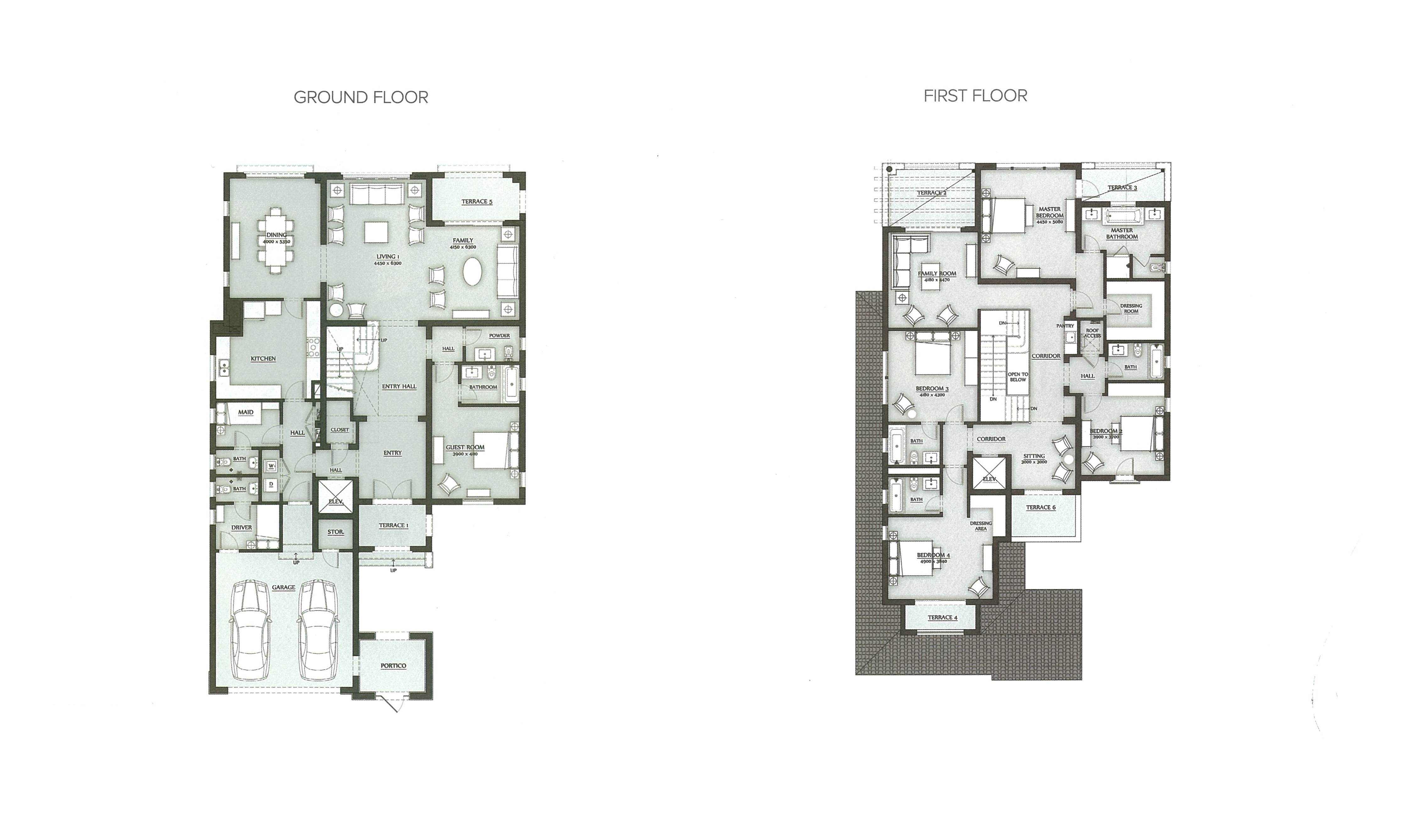 Floor plan for villa at Mivida